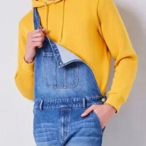 Y2K F21 Full Length Denim Straight Leg Overalls. Blue Wash. Size M (7,8,9) EUC!!